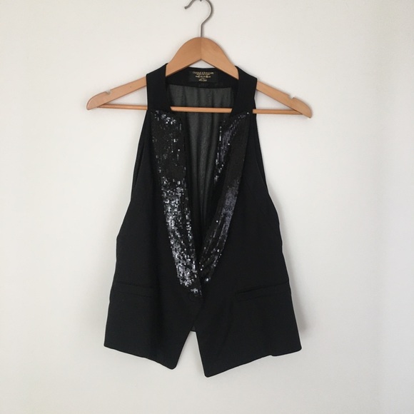 Cloak and Dagger Sequin-Lapel Vest - Med - Picture 2 of 5